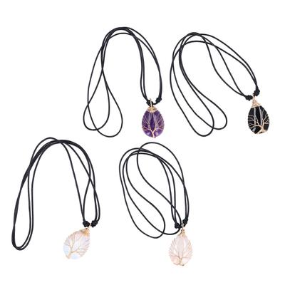 Healing Stone Pendant Exquisite Decorative Stone Pendant Necklace Bring Prosperity Luck Necklace for