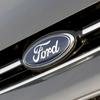 11.3~22.5cm Metal Car Front Hood Emblem Rear Trunk Badge Cover Blue Edge Sticker For Ford Fiesta Mondeo Focus Fusion Escape