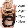 high qualitySet of 100 Satin Elastic Hair Scrunchies, Seamless Ponytail Holders, Assorted Hair Ties, And Bands Designed for Thick And Curly Hair.