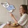 Easy Setup Wall Clock Pooping Dog Clock, Wooden with Swinging Pendulum, Silent Non Ticking Pet Lover for Living Room Home Office, Gift