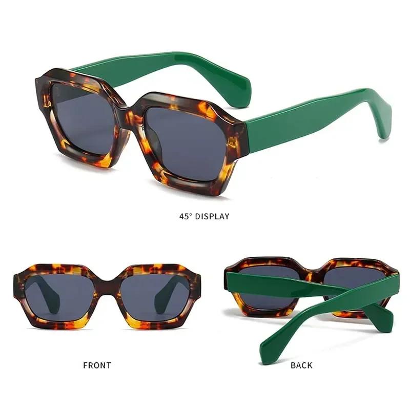 Klasyczne kwadratowe okulary przeciwsłoneczne damskie męskie minimalistyczna moda damska męska retro casual