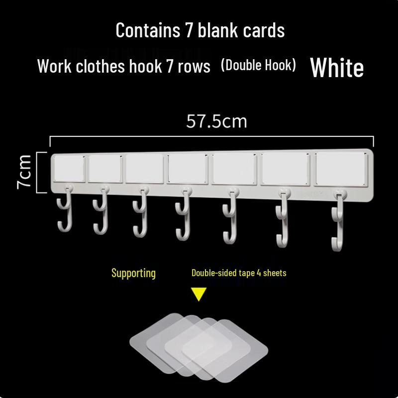 Work Uniform Double Coat Hooks with Label Cards