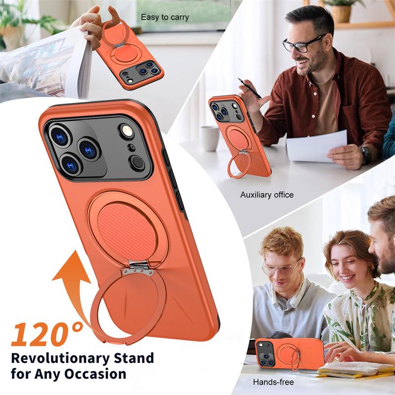 Magnetic iPhone 17 Case with Invisible Stand, Compatible with iPhone 17, Apple Air 16, 15, and 13/14 Pro Models
