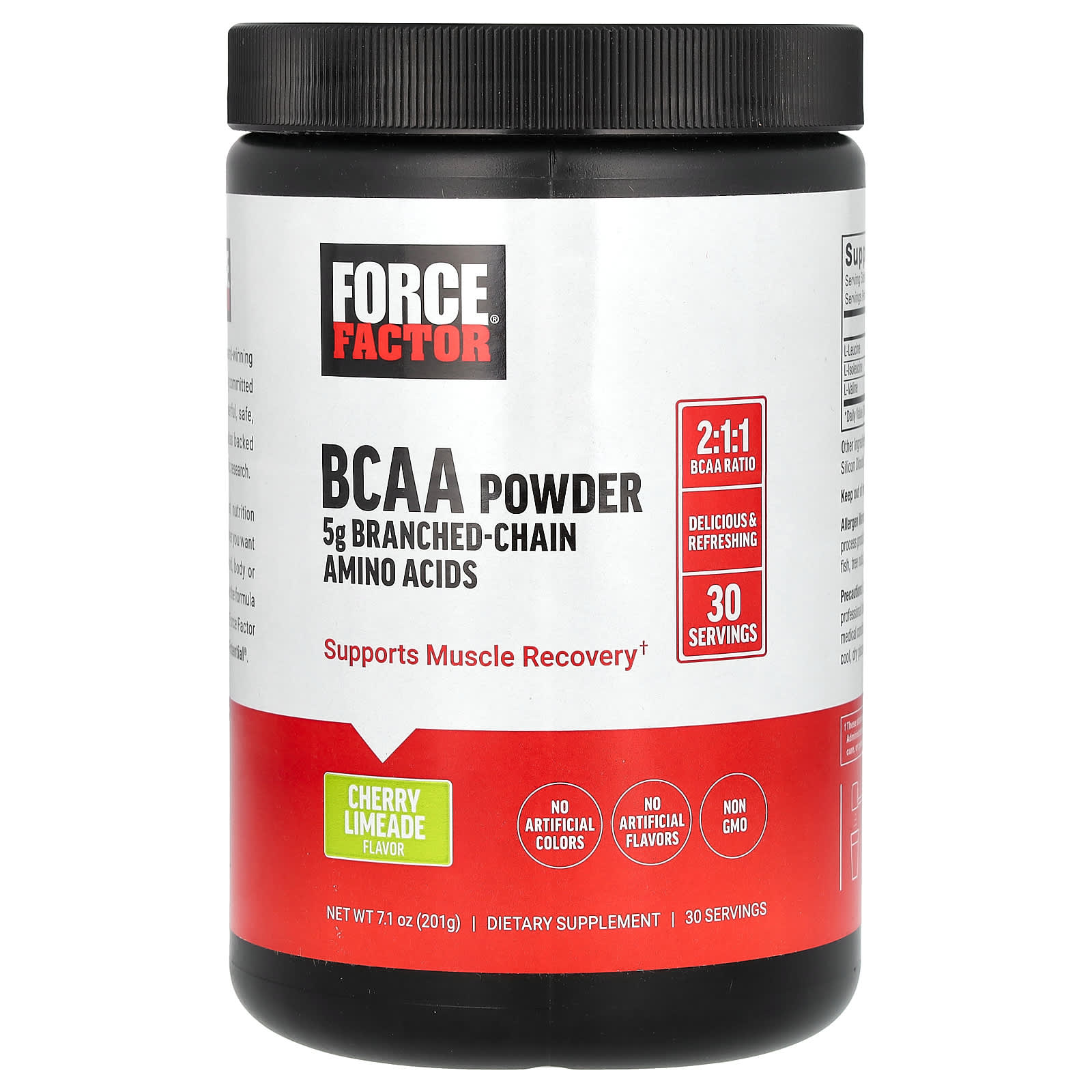 

Force Factor, BCAA Powder, Cherry Limeade, 201g (7.1oz)