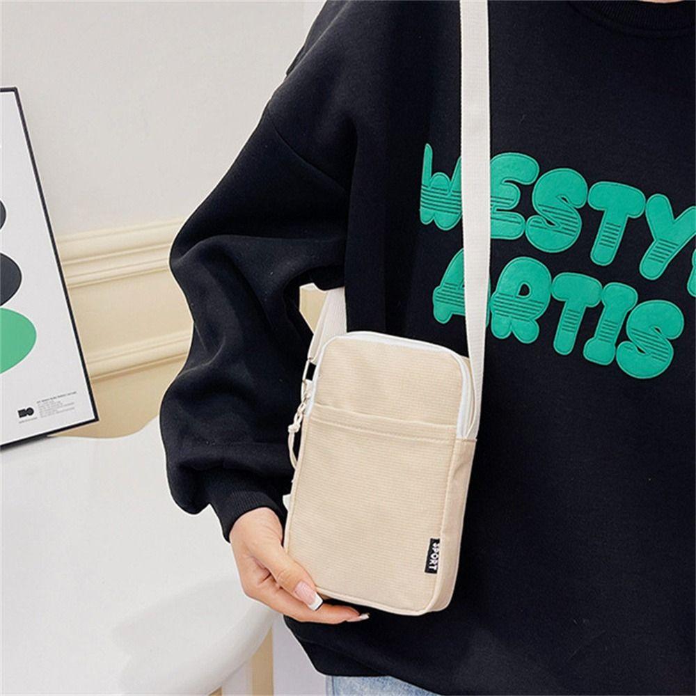 Canvas Phone Purse Crossbody Simple Cell Phone Purse Portable Mobile Phone Bag  for Phone Storage