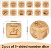 Beech Wood Twelve-Sided Decision Dice for Food, Activity, Movie, and Date Night