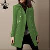TIFICY Moda mujer Casual Color sólido estampado Otoño Invierno manga larga cuello POLO chaquetas y abrigos