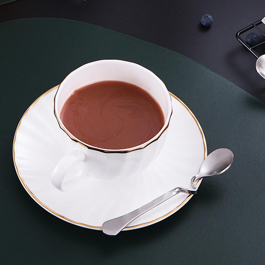 Coffee Spoon Ice Cream Milk Drink Stirring Scoops Teaspoons Home Bar Cafe Hotel Party Kitchen Tableware Cutlery