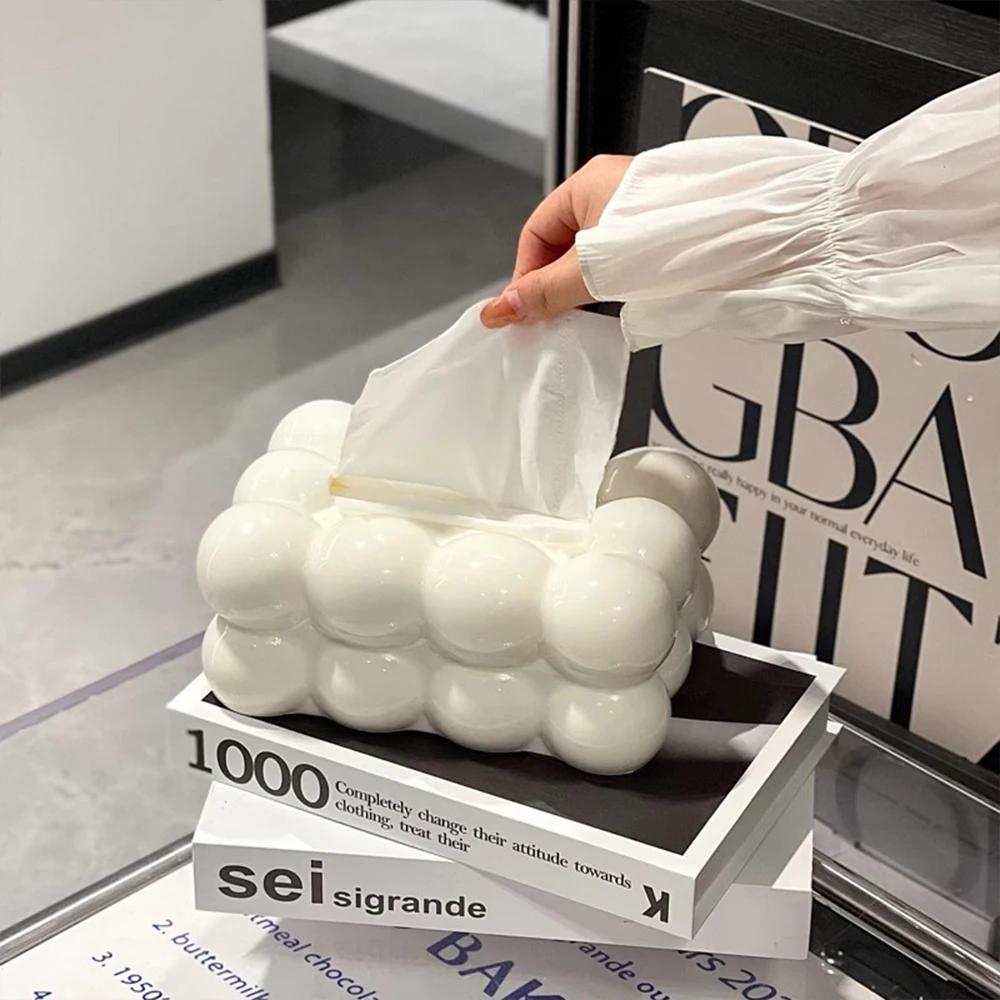 Cloud Design Box na papírové ubrousky Obývací pokoj Konferenční stolek Zásobník na ručníky Stolní držák na papír Kuchyňský dekor Organizér na ubrousky