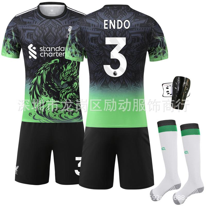 Klubové zelené přechodové tričko Wirtz Salah Liverpool Speciální pamětní edice Rychleschnoucí