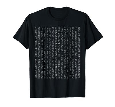Princess Kaguya Tale of the Bamboo Cutter X Original Font Hiragana [Double-sided Design] / SF-style / Monochrome, Simple, Japanese, T-shirt