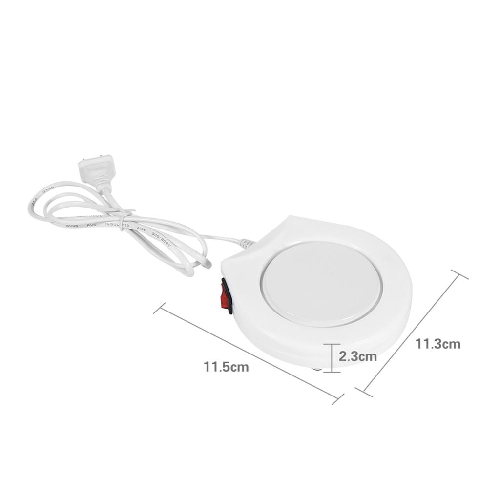, Electric Cup Warmer Hter Pad Coffee T Milk Mug for T Milk Soup with Low Power Consumption, Light Weight Portable Mug Warmer Mat fo