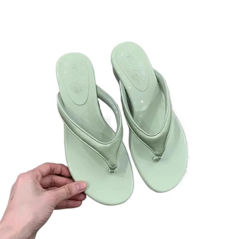 Fashion Ladies Shoes On Sale 2025 Hot Sale Flip Flops Women's Slippers Outdoor Casual Slippers Women Round Toe Wedges Shoes for Women