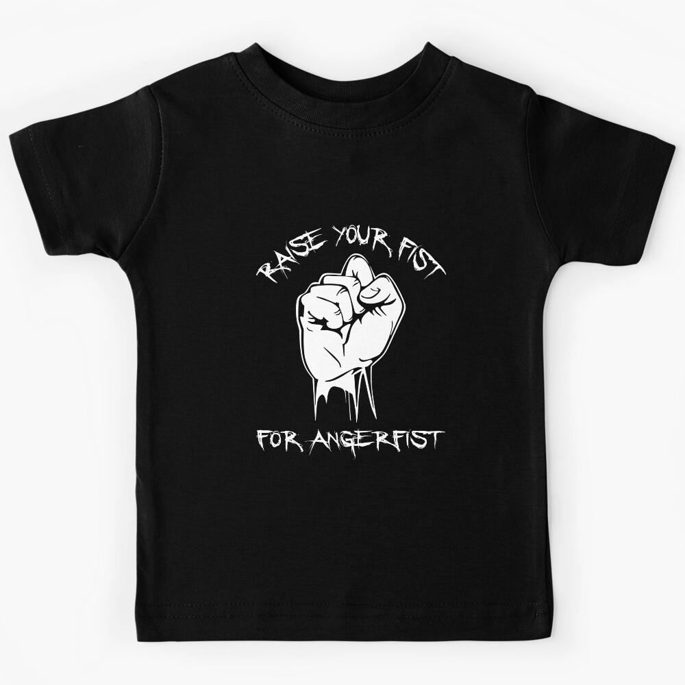 Raise Your Fist (White) Kids T-Shirt 120