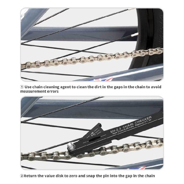 Professional Cycling Chain Checking Tool Accuracy Engineered Aluminum Alloy Wear Gauge for Efficiency Cycling Accessorie