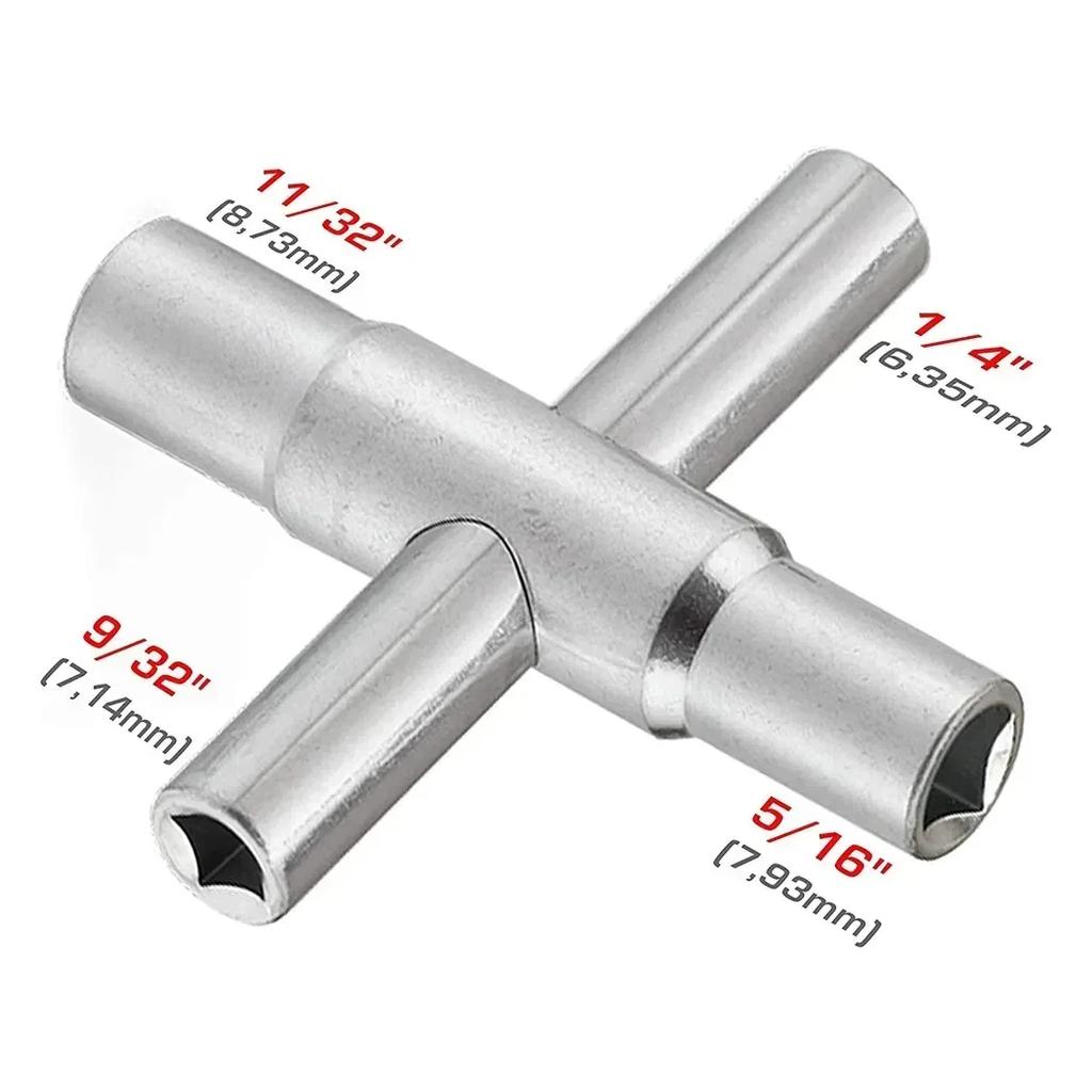 1/4 Inch 9/32 Inch 5/16 Inch 11/32 Inch Faucet Wrench Square Keys Plumber Bathroom Wrench ForHose Bib Spigots Valves