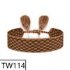 Customizable Handmade Bohemian Tassel Bracelet with Embroidered Logo - European & American Ethnic Friendship Style