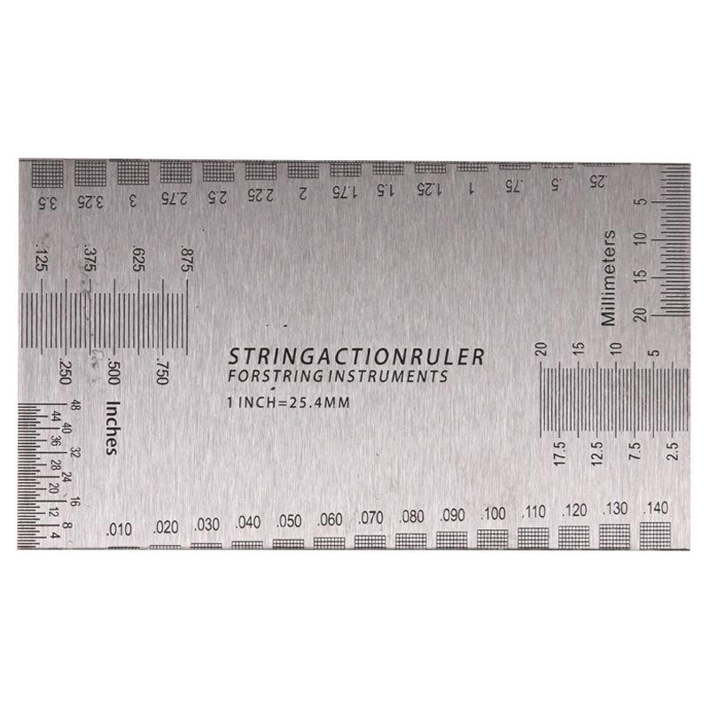 Silver Guitar Bass, Stainless Steel String Ruler, Specialized Care Device for Cleaning and Maintenance of Strings, Cleaning