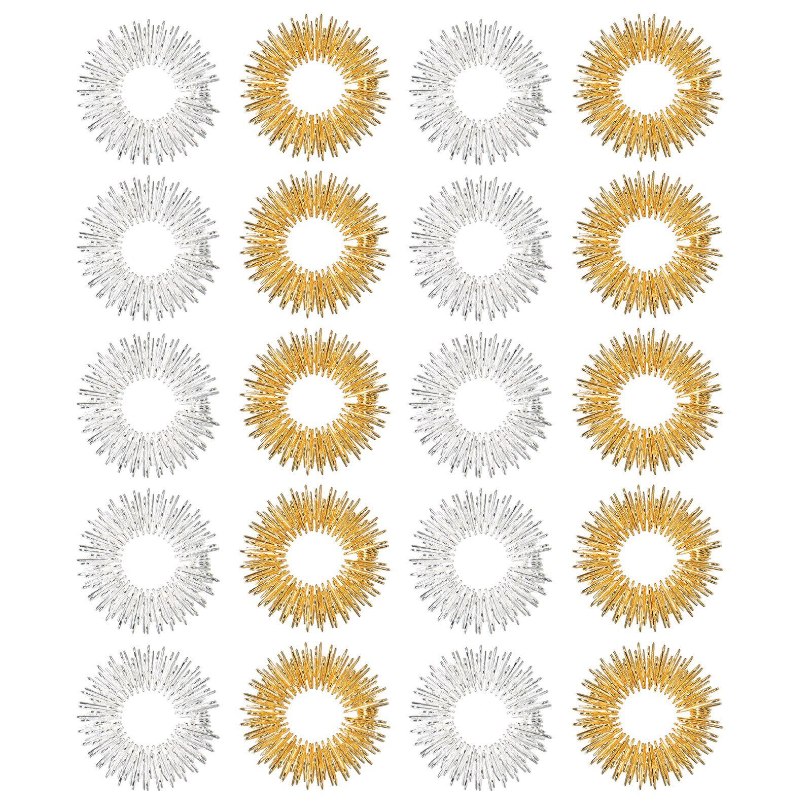 

40pcs Finger Sensory Massage Ring for Teens Adults Silent Stress Reducer and Massager 20PCS