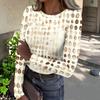 Women's Casual Neck Long Sleeve Halloween Print Ribbed Knit Top