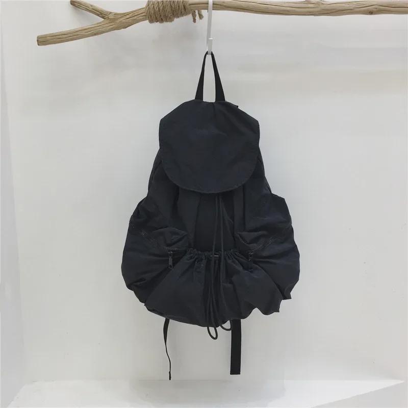 Introducing the New Simple Nylon Drawstring Backpack: a Spacious, Versatile Bag Perfect for Students, Leisure Trips, and Sports Activities.