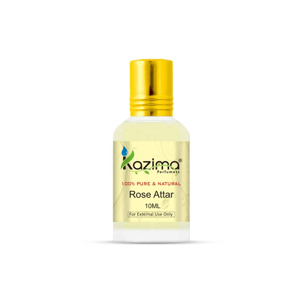 KAZIMA Rose Attar Perfume For Unisex Pure - Pure Natural Undiluted (Non-Alcoholic) (10ml)