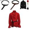 Classic Men Medieval Renaissance Pirate Shirt With Long Sleeve Stylish Design