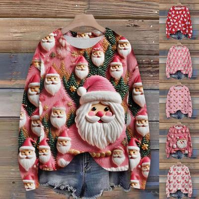 Women'S Christmas Sweater Cute Fun Christmas Sweater Fall And Winter Long Sleeve Knitted Sweater