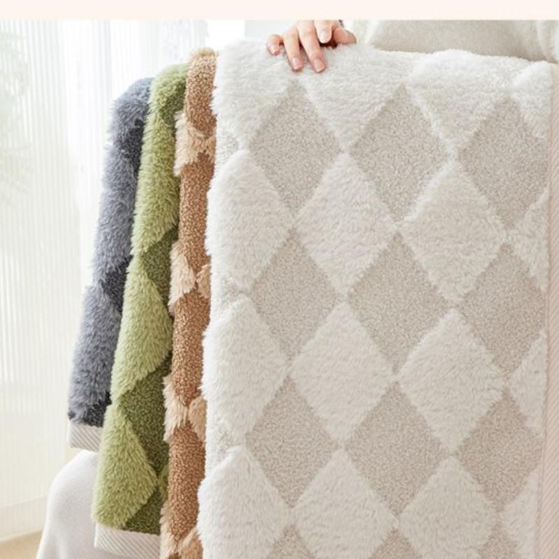 Новый минималистский плюшевый клетчатый диван-подушка — фото 5