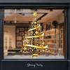 1pc Christmas Tree Sticker, Sticker Christmas Window Sticker Snowflake Christmas Tree Decal, DIY Static Wall Window Door Mural