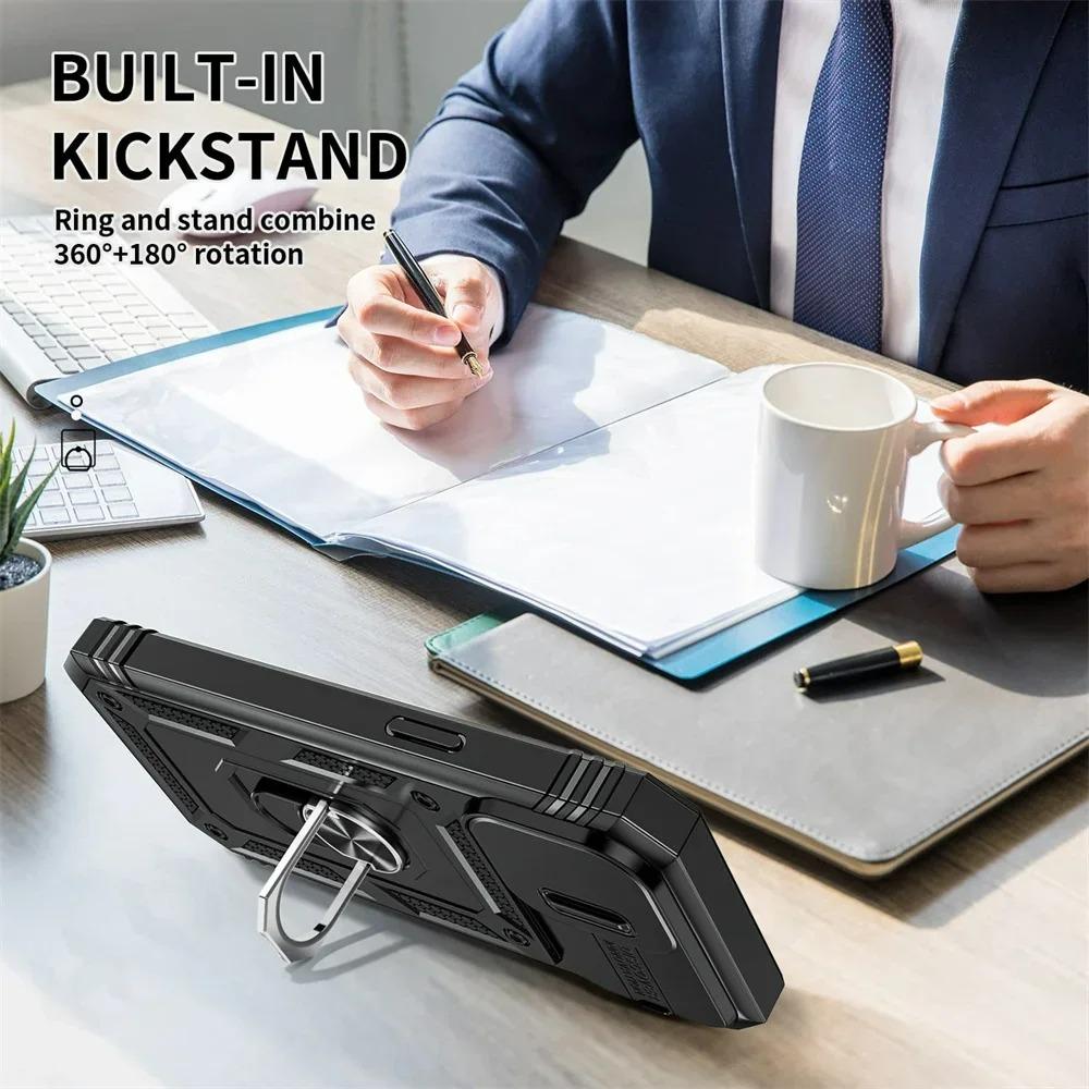 Case for IPhone 17 16 15 14 13 12 11 Pro Max Max X XS Case Heavy Duty with Camera 360 Degree Rotate Kickstand Shockproof Cover
