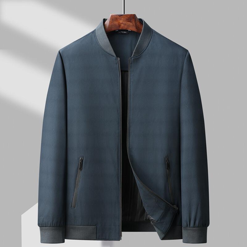 Spring New Style of Men's Middle-aged and Young Business Stand Collar Zipper Fashionable Casual Versatile Jacket Men's Blazer