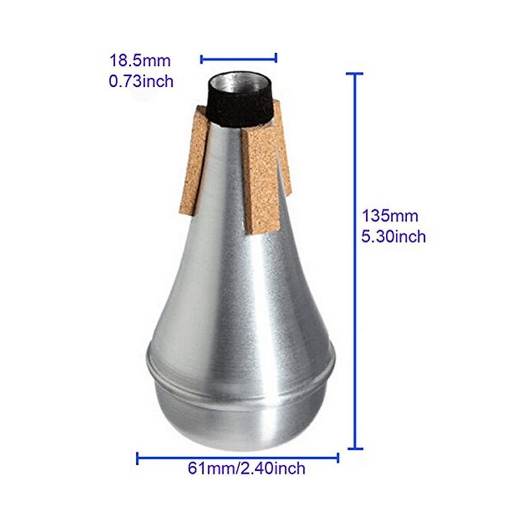 Aluminum Alloy Trumpet Silencers Mini Mute for Music Lover Silver Mute for Trumpet Musical Instrument Accessories