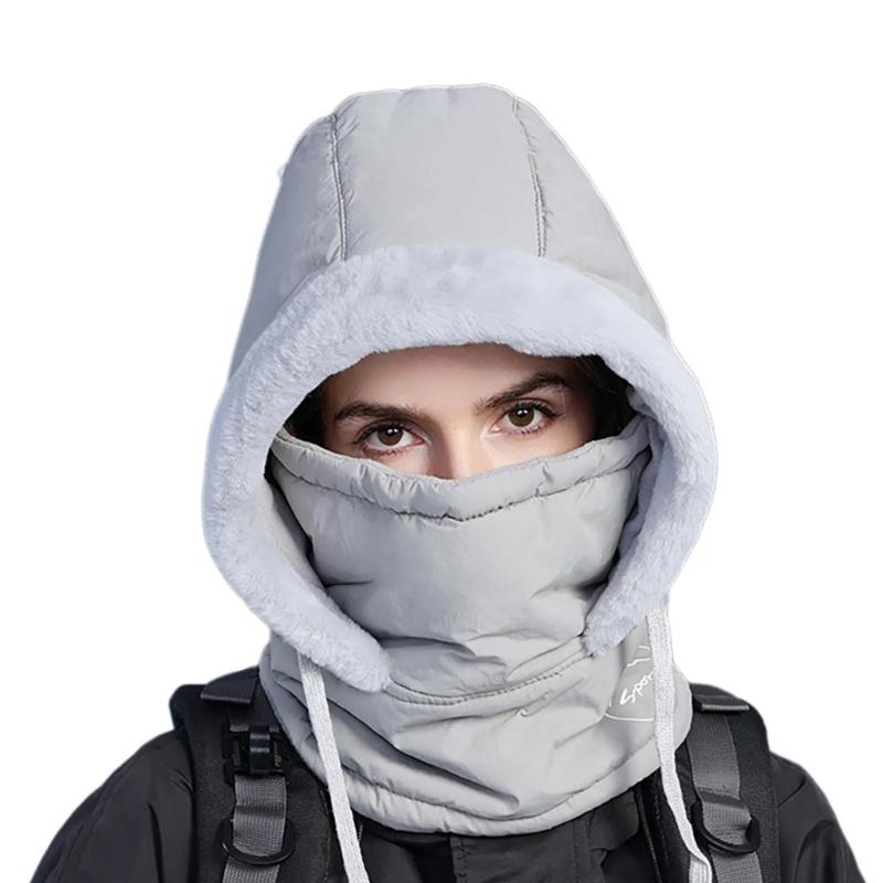 Winter Headwear Polyester Warm Hat Scarf and Mask Combo for Biking Skiing And Outdoor Sports Warm Ushanka
