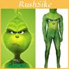 Festive Green Monster Grinch Christmas Cosplay Costume Zentai Bodysuit Jumpsuit