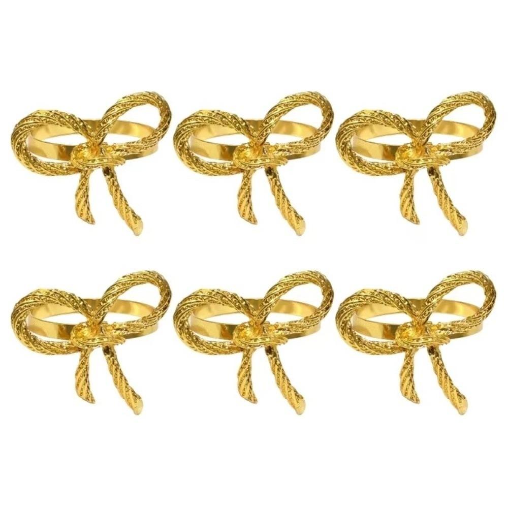 1/6/12pcs Metal Napkin Ring Buckles Gold Dinnig Table Decoration Fashion Napkin Holder Kitchen