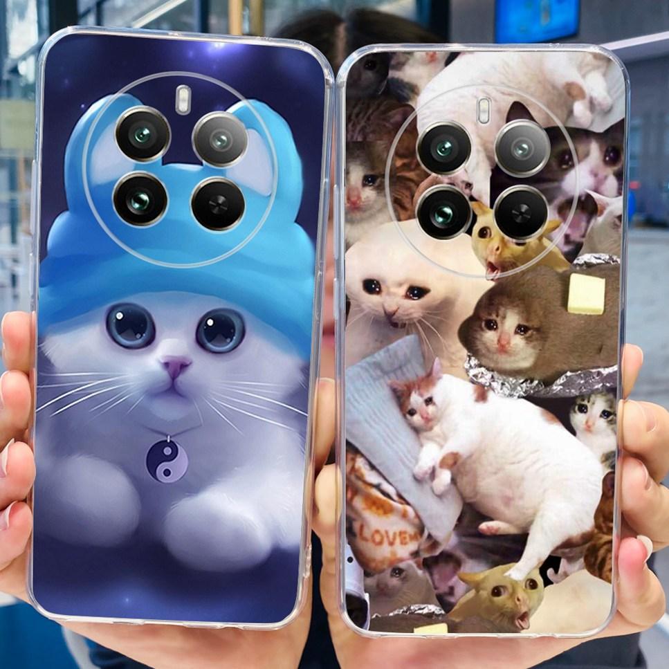 Case For Realme 12 Pro 6.7" Fashion Cute Cartoon Cat Soft Silicone TPU Cover For Oppo Realme12 Pro 12Pro Plus Bumper Phone Case
