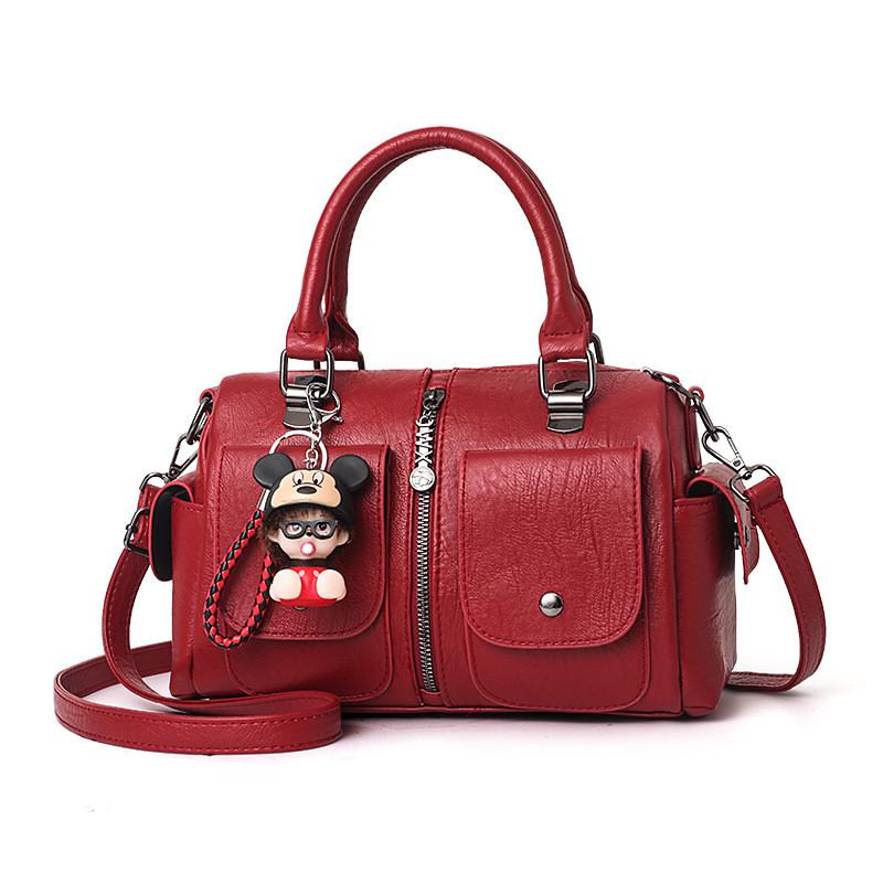 Stylish New Autumn Shoulder Bag Spacious Crossbody Bag With Cute Charm Accessory