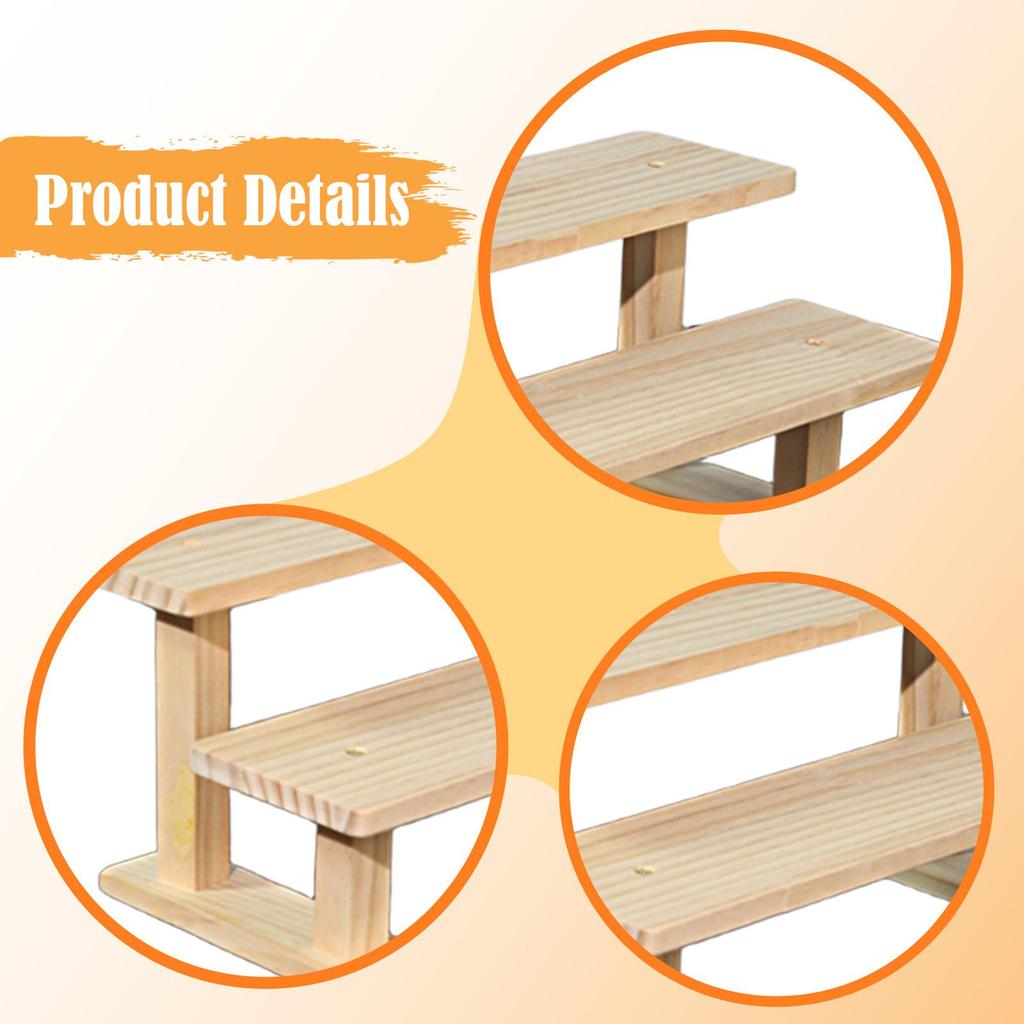 Figure Display Stand Cupcake Stand Holder Wooden Display Riser Perfume Organizer for Crafts