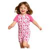 3 Peças Macacão Adaptativo Anti-Rasgo Infantil Gola Redonda Manga Curta Estampado com Zíper Invisível nas Costas para Meninos Meninas com Necessidades Especiais