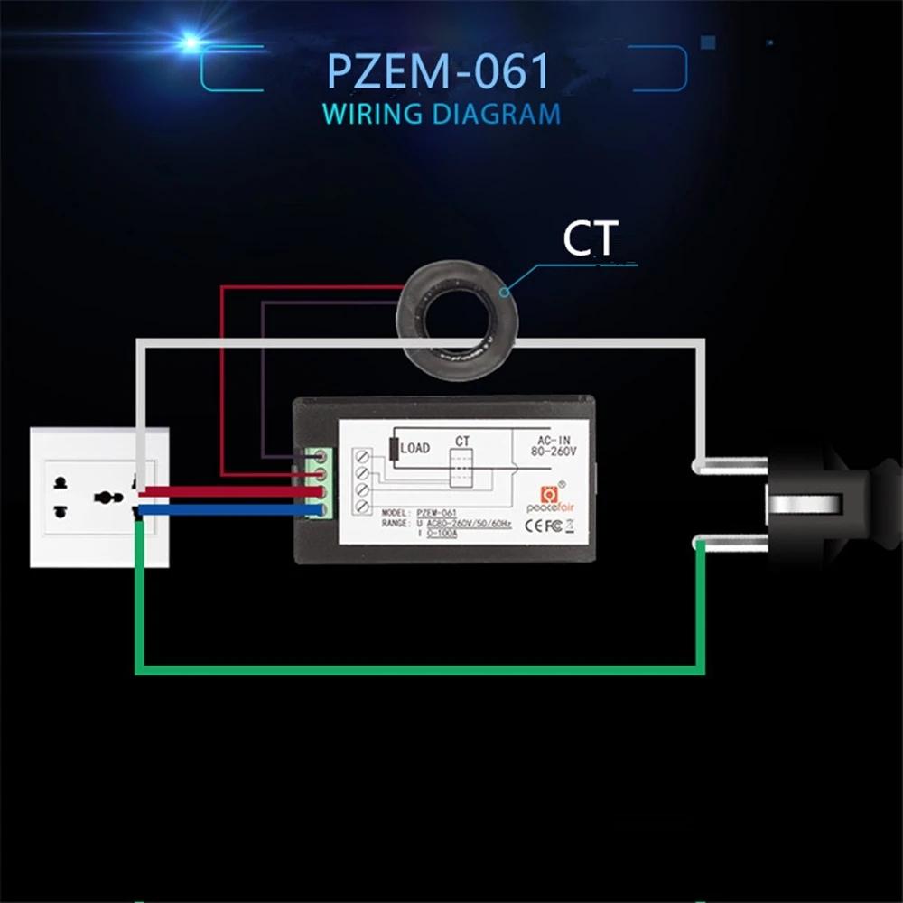 20A 100A AC 80-260V DC 6.5-100V Digital LED Display Voltmeter Ammeter Wattmeter Power Energy Meter 12V 24V 110V 220V Volt Tester