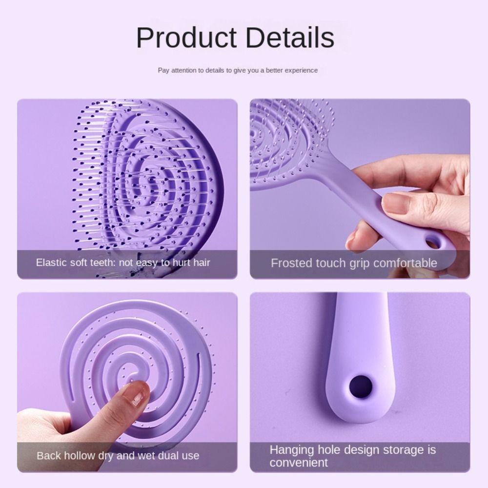 Mosquito Coil  Shape Lollipop Shape Barber Comb Macaron Scalp Massage Comb  Girl