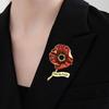 Enamel Poppies Lapel Pins,Lest We Forget Flower Badge Brooch Remembrance Day Memorial Day Gift Poppies Flower Brooch Pins