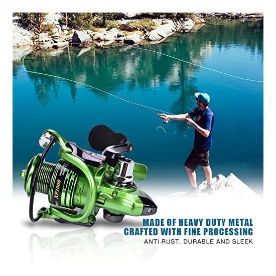 Spinning Reel, Ambidextrous, Saltwater Fishing, High Durability, Casting Reel, Lightweight Metal, Fi