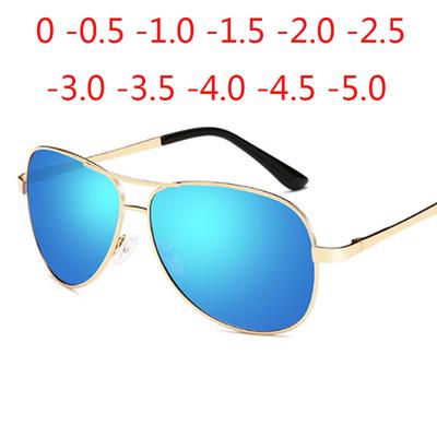 Klassische Piloten Sonnenbrille Hohe Leistung Mann Frau Luftfahrt Korrektionsbrille 0 -0,5 -1,0 -2,0 -3,0 Bis -5,0