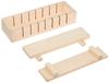 Wooden pressed sushi Yatsugiri BSS23 tray, (white wood),