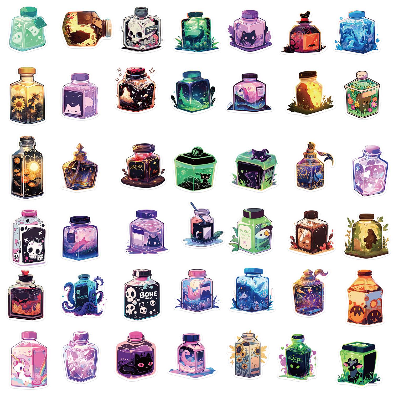 

50 Magic Juice Graffiti Stickers Decorate Guitar Notebook Suitcase DIY Waterproof Stickers