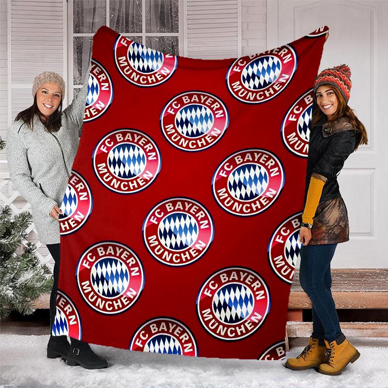1pc B-Bayern Munich Theme Blanket - Digital Print, Polyester, Cozy for All Seasons, Perfect for Outdoor, and Travel