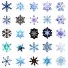 50Pcs Light Color Snowflake Stickers – Waterproof Christmas Decals for Notebook, Electric Bike