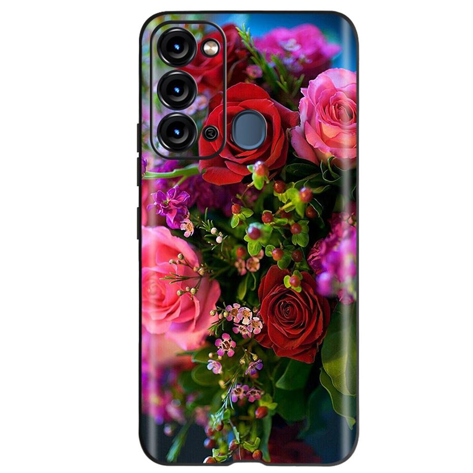 For ITEL Vision 3 Case Fashion Cat Sunflower Phone Cases For Itel S17 S 17 S661W Soft TPU Black Silicone Cover Vision3 Bumper